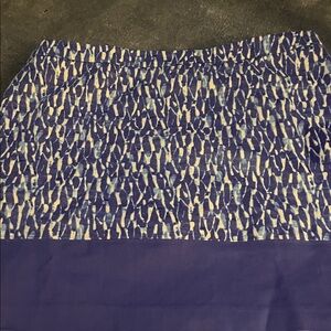 Michael Kors Purple Patterned Colorblock Pencil Skirt